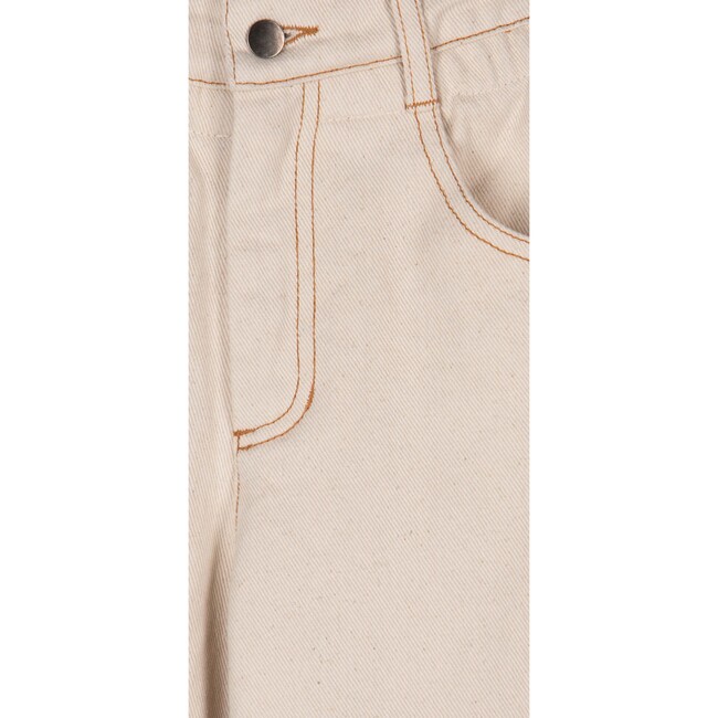 Stella Straight Paperbag Jeans, Cream - Jeans - 5