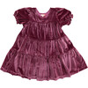 Girls Velour Elizabeth Dress, Sugarplum - Dresses - 1 - thumbnail