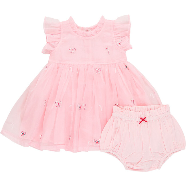 Baby Girls Organza Jennifer Dress Set, Cotton Candy Cane