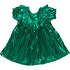 Girls Lame Brayden Ruffle Dress, Tinsel Green - Dresses - 1 - thumbnail