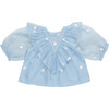 Girls Organza Raphaela Top, Winter Santa - Shirts - 1 - thumbnail