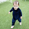 Baby Girls Velour Steph Jumper, Navy Sparkle - Rompers - 2