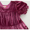 Girls Velour Elizabeth Dress, Sugarplum - Dresses - 3