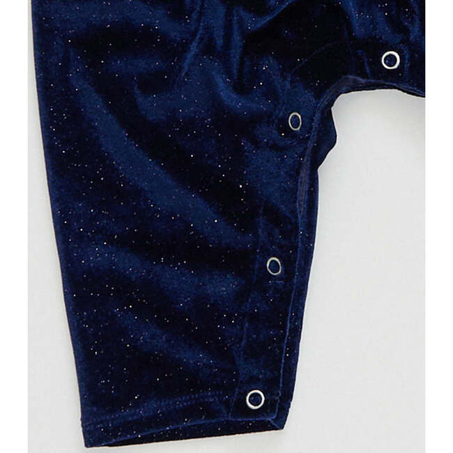 Baby Girls Velour Steph Jumper, Navy Sparkle - Rompers - 3