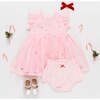 Baby Girls Organza Jennifer Dress Set, Cotton Candy Cane - Dresses - 3