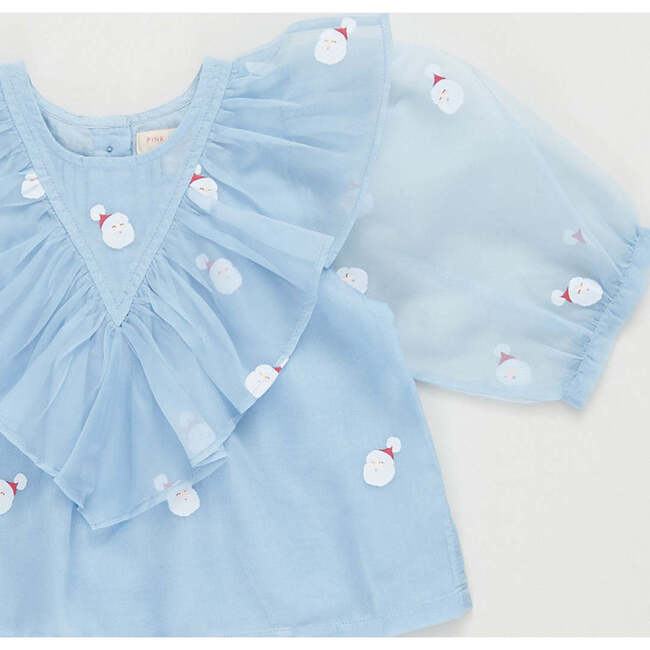 Girls Organza Raphaela Top, Winter Santa - Shirts - 3