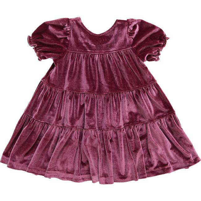 Girls Velour Elizabeth Dress, Sugarplum - Dresses - 5