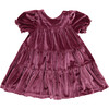 Girls Velour Elizabeth Dress, Sugarplum - Dresses - 5