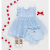 Baby Girls Organza Jennifer Dress Set, Winter Santa - Dresses - 4