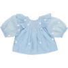 Girls Organza Raphaela Top, Winter Santa - Shirts - 6