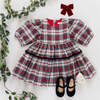 Girls Maribelle Dress, Holly Tartan - Dresses - 4
