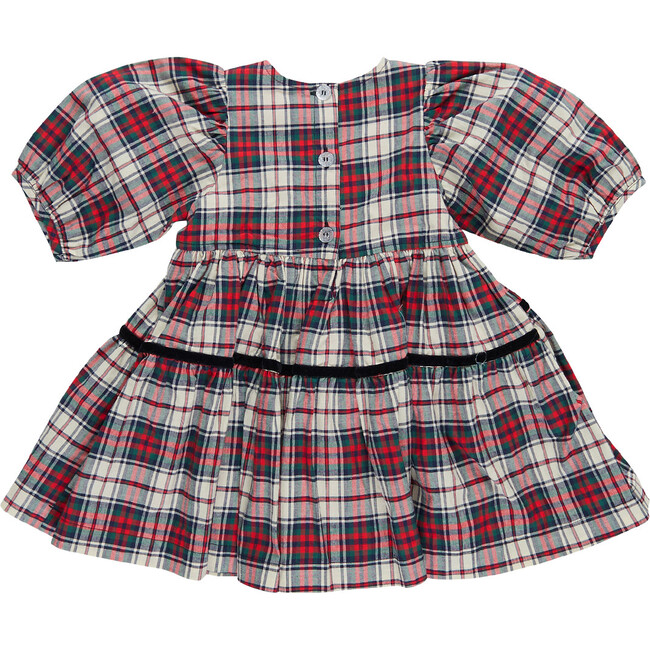 Girls Maribelle Dress, Holly Tartan - Dresses - 5