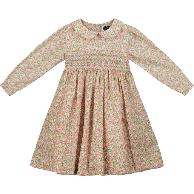 Manchester Hand-Smocked Floral Girls Dress, Multicolors