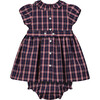 Paddington Hand-Smocked Tartan Baby Dress, Red - Dresses - 2