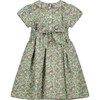 Mallow Hand-Smocked Liberty Floral Print Girls Dress, Green - Dresses - 2