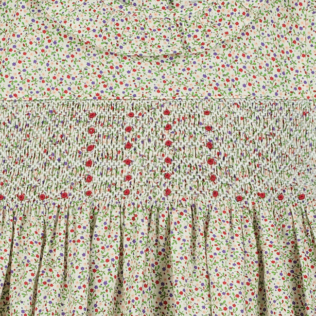 Notting Hill Smocked Floral Girls Dress, Multicolors - Dresses - 3