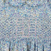 Lilac Hand-Smocked Liberty Floral Print Girls Dress, Blue - Dresses - 3