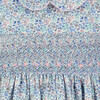 Shoreditch Hand-Smocked Floral Girls Dress, Blue - Dresses - 3