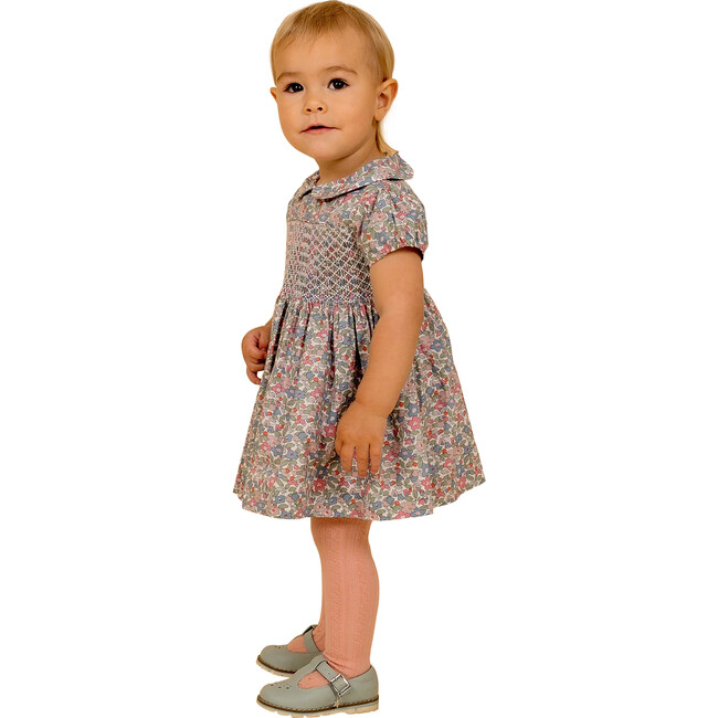 Piccadilly Hand-Smocked Floral Baby Dress, Multicolors - Dresses - 4