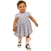 Strand Hand-Smocked Floral Baby Dress, Blue - Dresses - 4