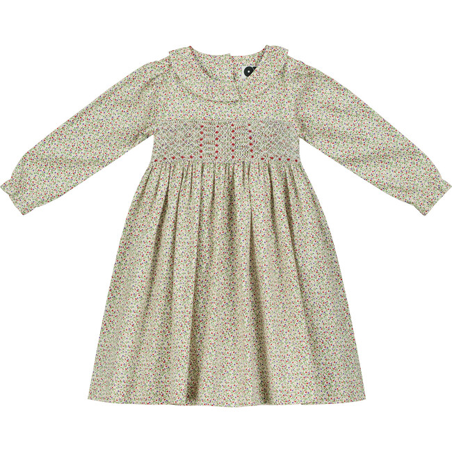 Notting Hill Smocked Floral Girls Dress, Multicolors - Dresses - 5