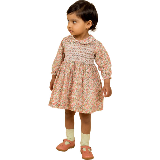 Kew Hand-Smocked Floral Baby Dress, Multicolors - Dresses - 5