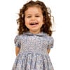 Hyacinth Hand-Smocked Liberty Floral Print Baby Dress, Navy - Dresses - 5