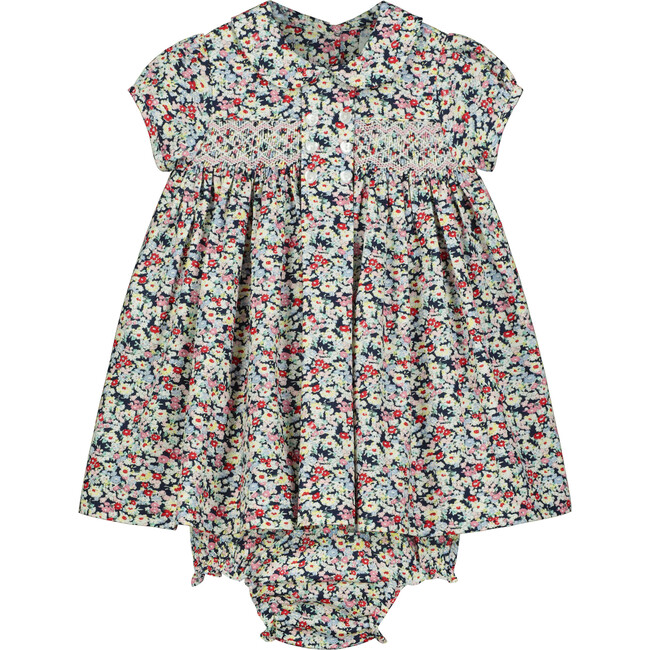 Abby Road Hand-Smocked Floral Baby Dress, Multicolors