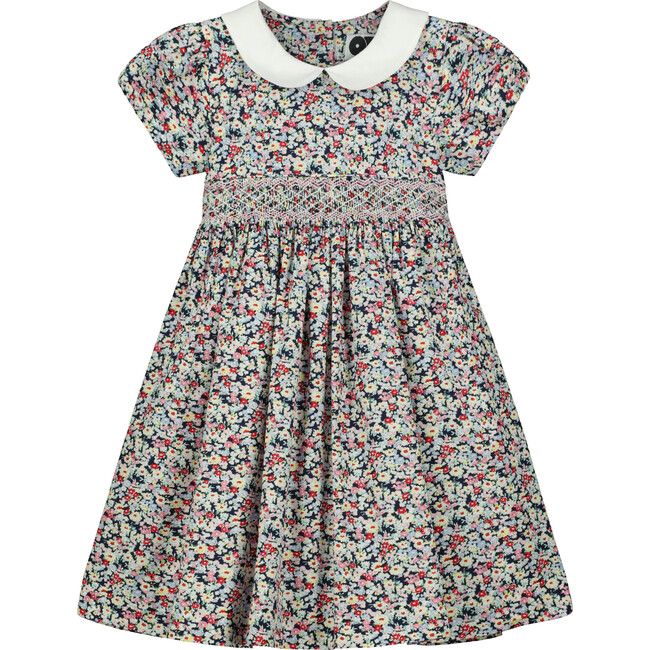 Brixton Hand-Smocked Floral Girls Dress, Multicolors
