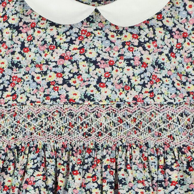 Brixton Hand-Smocked Floral Girls Dress, Multicolors - Dresses - 3