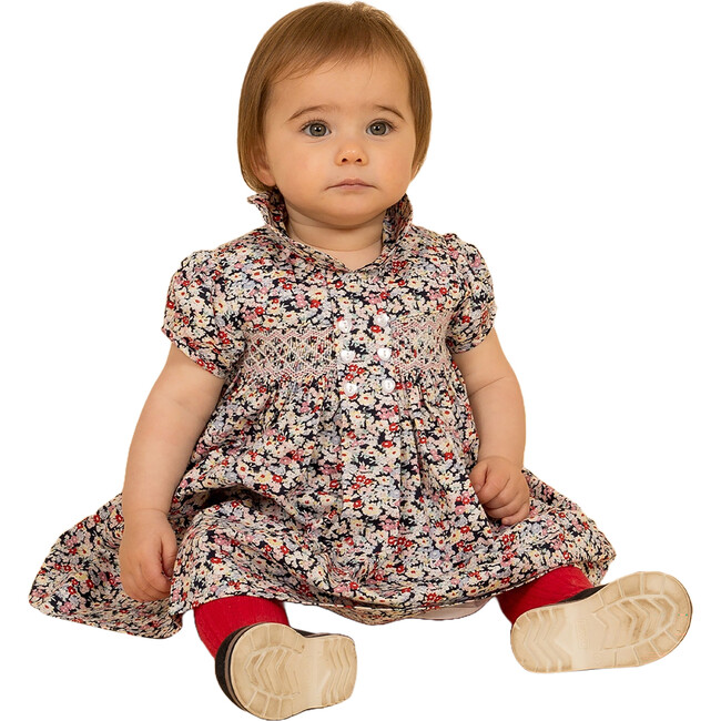 Abby Road Hand-Smocked Floral Baby Dress, Multicolors - Dresses - 4