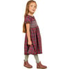 Brick Lane Smocked Tartan Girls Dress, Red - Dresses - 4