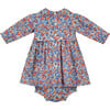 Holly Hand-Smocked Liberty Floral Print Baby Dress, Navy & Red - Dresses - 4