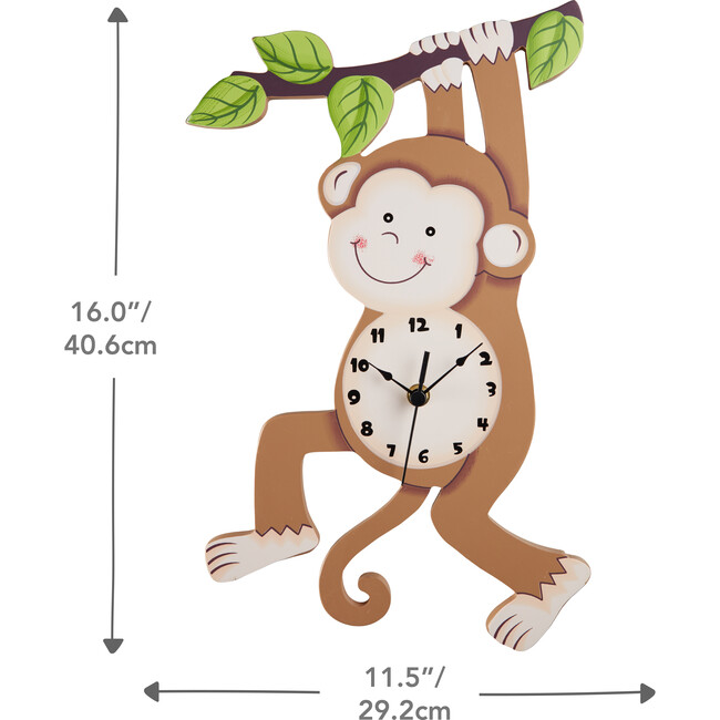 Sunny Safari Monkey Wall Clock