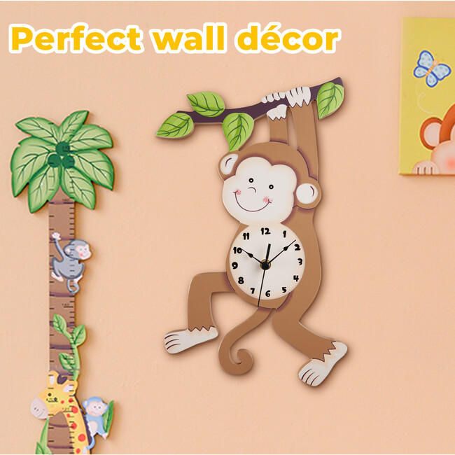 Sunny Safari Monkey Wall Clock - Wall Décor - 3