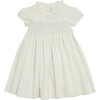 Moohren Mini Floral Print Smock Dress, Dusty Blue - Dresses - 1 - thumbnail