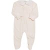 Velour Scalloped Peter Pan Collar Babygrow, Light Pink - Onesies - 1 - thumbnail