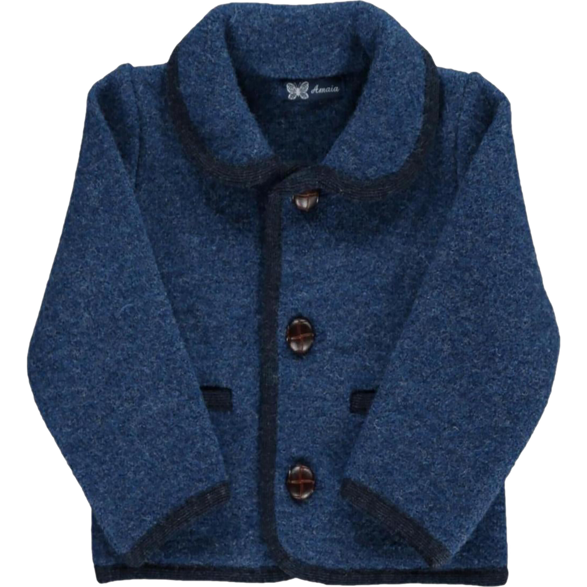 Redwink Austrian Wool Piped Jacket, Blue - Jackets - 1