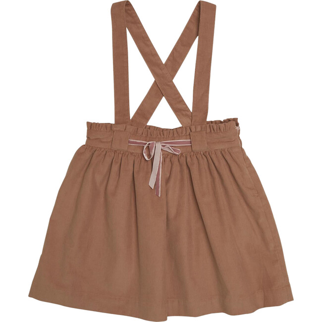 Yarrow Baby Corduroy Shoulder Strap Skirt, Faded Pink