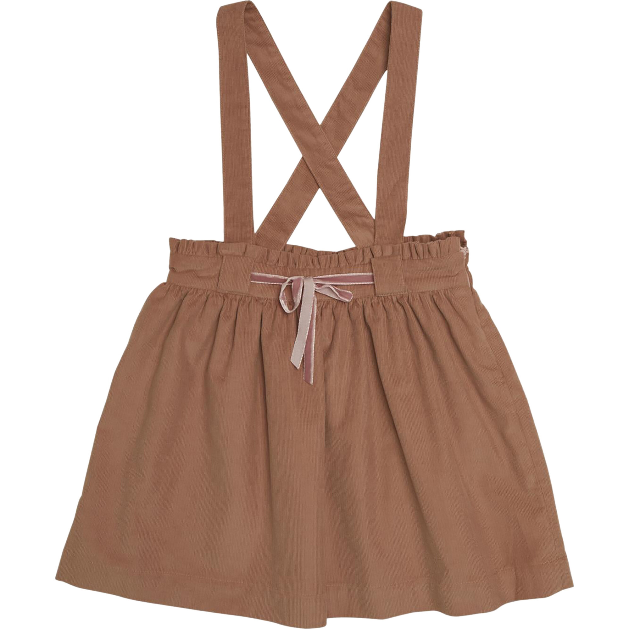 Yarrow Baby Corduroy Shoulder Strap Skirt, Faded Pink - Skirts - 1