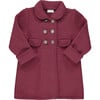 Razorbil Austrian Wool Coat, Burgundy - Coats - 1 - thumbnail