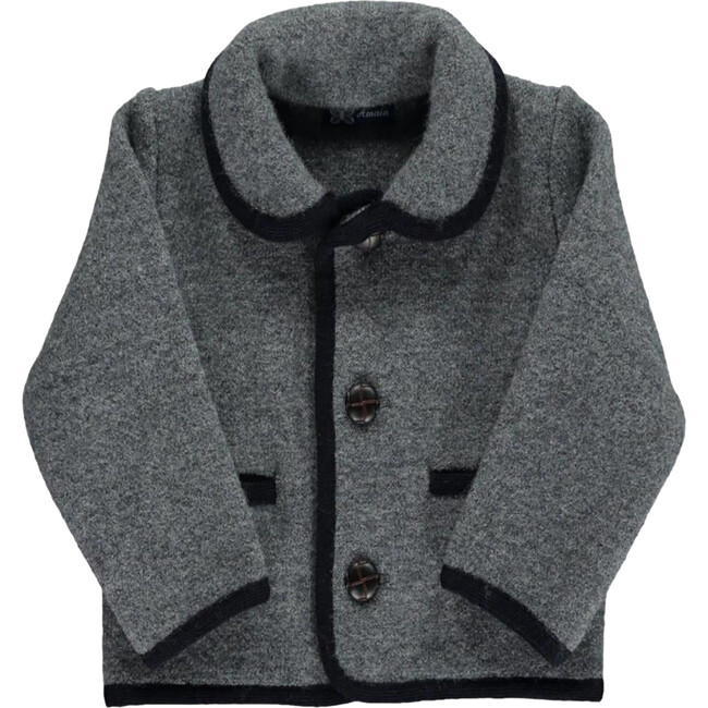 Redwink Austrian Wool Piped Jacket, Grey