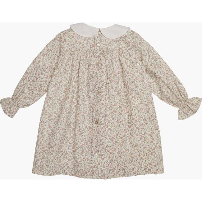 Leela Mini Floral Print Peter Pan Collar Dress, Sweet Pink - Dresses - 3