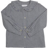 Gaya Vichy Peter Pan Collar Blouse, Blue - Blouses - 1 - thumbnail