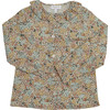 Amelia Floral Print Ruffle Collar Blouse, Multicolors - Blouses - 1 - thumbnail