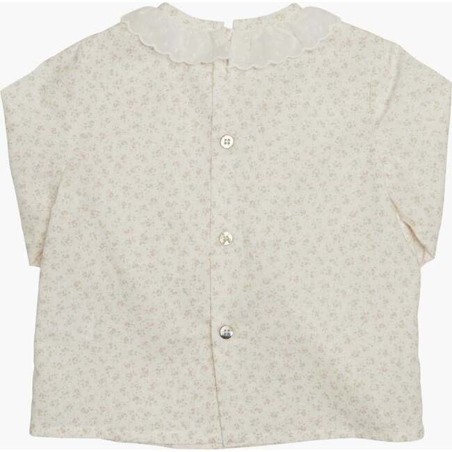 Amelia Baby Mini Floral Print Blouse, Dusty Pink - Blouses - 2