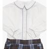 Buster Peter Pan Collar Shirt & Tartan Short Suit, Blue & White - Mixed Apparel Set - 3