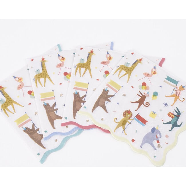 Animal Parade Large Napkins - Party - 6