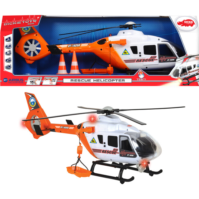 Dickie Toys - 25 Inch Light and Sound SOS Rescue Helicopter with Moving Rotor Blades