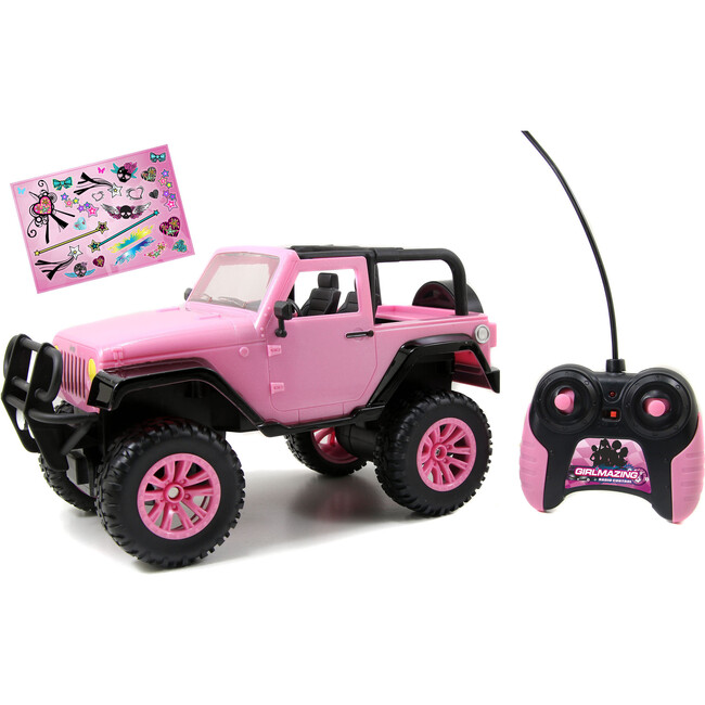 - GirlMazing 1/16 Scale Remote Control Pink Jeep